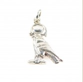 Horus wearing the Sun Desk Silver Pendant